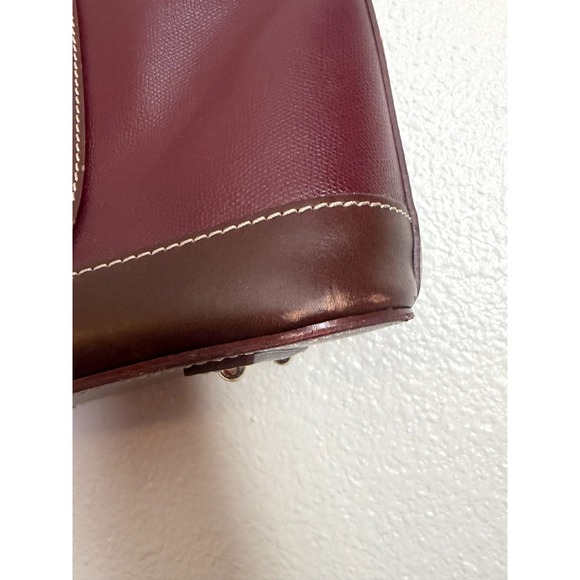 Dooney & Bourke Lexington Shopper Tote Bag Womens Burgundy Pebble Grain Leather - Picture 5 of 10